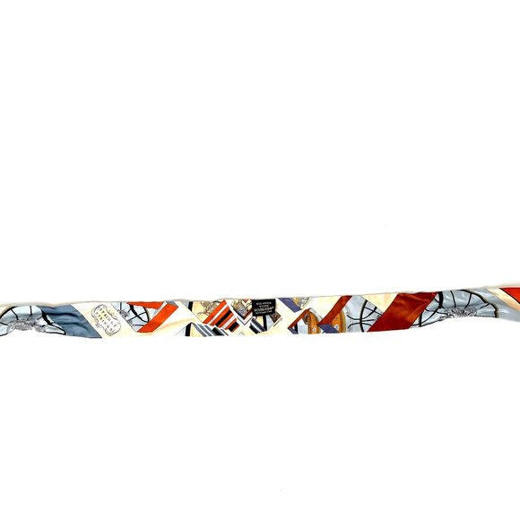 Sold on fashionreloved.com Hermes Springs Springs Blue Print Silk Twilly Scarf - Picture 7 of 10